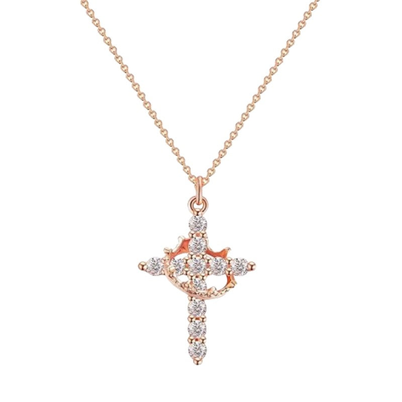 Cross & Crown Necklace