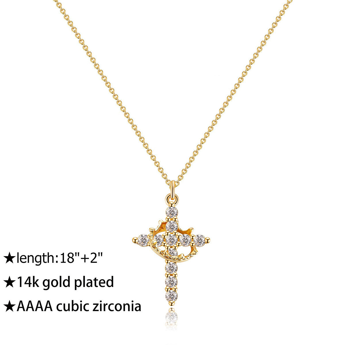 Cross & Crown Necklace