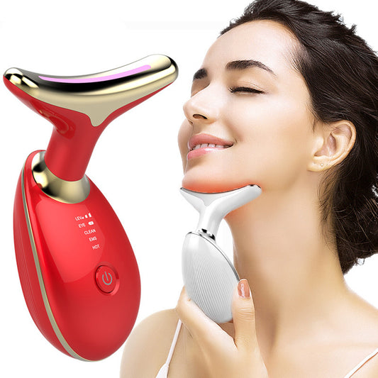 Neck Firming & Wrinkle Remover Device – LED Light Therapy Massager